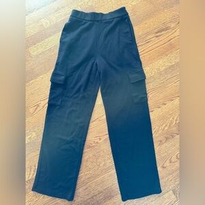 OGL Wool Blend Cargo Pull On Pants Black Soft Cozy Comfy Loungewear High Rise S‎